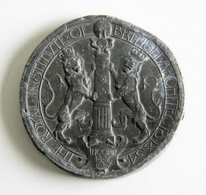 Medaille des Royal Institute of British Architects für den Aufsatz und die maßstabsgetreue Zeichnung, 1907 von George James Frampton