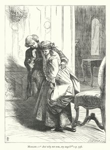 Illustration für Sie macht sich klein, um zu erobern (Gravur) von George John Pinwell