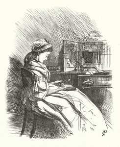 Illustration zu Strophen über die Frau von George John Pinwell