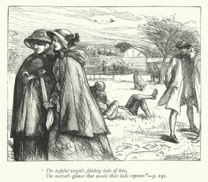 Illustration für Das verlassene Dorf (Gravur) von George John Pinwell