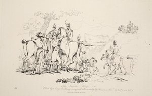 La Sainte Haye: In der Nähe eines großen Gebäudes, das abwechselnd von Freund und Feind besetzt wird, veröffentlicht von J. Booth, 1816 von George Jones