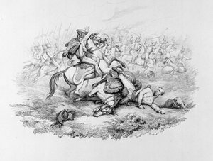 ?Die denkwürdige Schlacht von Waterloo - Die gefährliche Lage von Marschall Blücher in der Schlacht von Ligny, 1815?