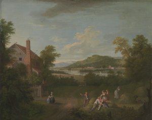 Landschaft mit Landarbeitern