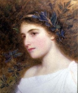 Mädchen mit Lorbeerkranz von George Lawrence Bulleid