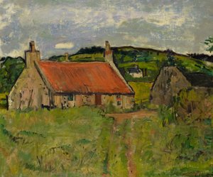 Ein Cottage in Fife, ca. 1920er von George Leslie Hunter