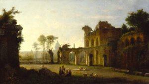 Ansicht des Tempels des Friedens im Forum Romanum, 1864 von George Loring Brown