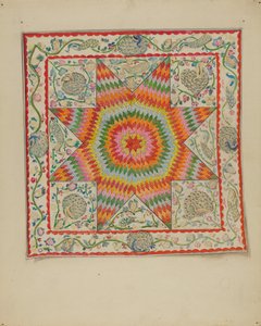 Applikations- und Patchwork-Überwurf
