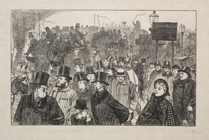 Der lebendige Strom an der London Bridge - Auf der Brücke