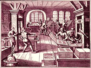 In einer Druckerei, Deutschland 1619