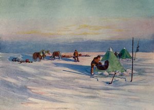 Ein ruhiger Abend an der Barriere, um 1908, 1909 von George Marston