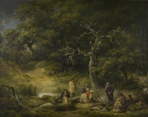Zigeuner in einer Landschaft, ca. 1790 von George Morland
