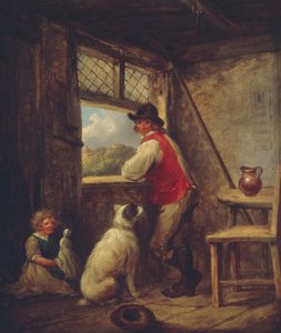 Bauer am Fenster, frühe 1790er von George Morland