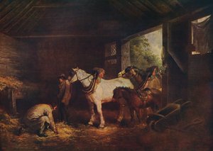 Das Innere eines Stalls von George Morland