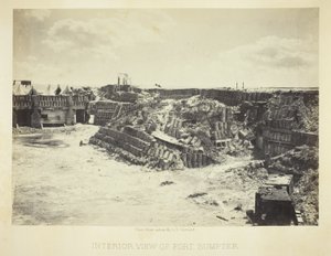 Innenansicht von Fort Sumpter von George N. Barnard