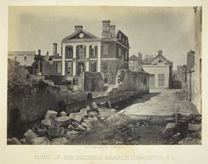 Ruinen des Pinckney Mansion, Charleston, S.C., 1865