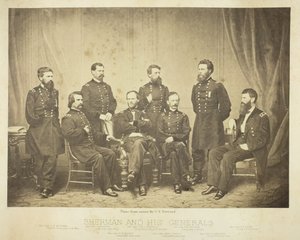 Sherman und seine Generäle, 1865 von George N. Barnard
