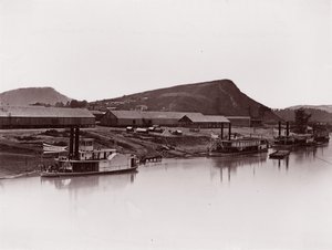 Tennessee River bei Chattanooga, Lookout Mountain Spur, ca. 1864 von George N. Barnard