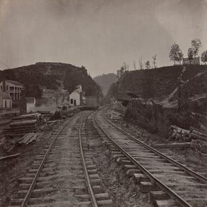 Der Allatoona-Pass, Blick nach Norden, Georgia von George N. Barnard