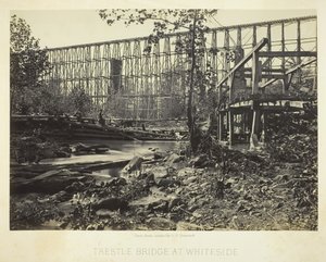 Trestle-Brücke bei Whiteside, 1864 von George N. Barnard