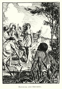Odyssee: Nausikaa und Odysseus von George Percy Jacomb Hood