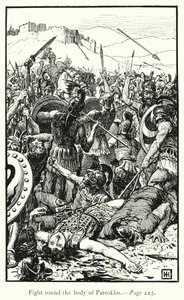 Die Ilias: Kampf um den Körper von Patroklos von George Percy Jacomb Hood