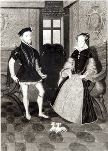 Porträt von Philipp II. von Spanien und Königin Maria I., graviert von Joseph Brown, 1812 von George Perfect Harding