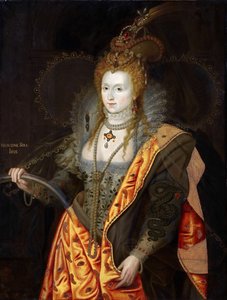 Porträt von Elizabeth I. von England 1533-1603, im Ballettkostüm als Iris Rainbow Portrait