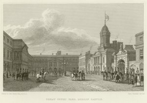 Großer Hof im Dublin Castle von George Petrie