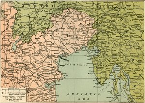 Karte der italienischen Front, 1919