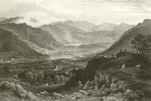 Rydal Water und Grassmere, vom Rydal Park, Westmorland von George Pickering