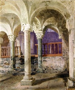 Krypta von St. Nikolaus Giornico, Kanton Tessin, Schweiz von George Price Boyce