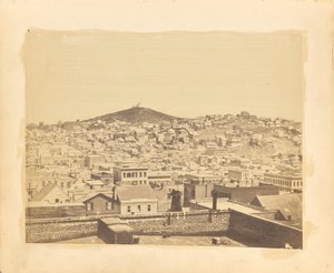 Blick die Stockton Street und Telegraph Hill hinunter, aufgenommen von der Ecke Stockton und Sacramento Streets von George R. Fardon