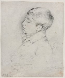 Ein Porträt von Welby Sherman, schlafend in einem Stuhl, 1828 von George Richmond