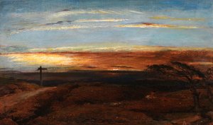 Landschaft bei Sonnenuntergang von George Richmond