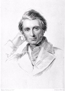 Porträt von John Ruskin (1819-1900) graviert von Francis Holl (1815-84)