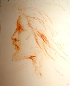 Porträtstudie von Samuel Palmer, ca. 1828-29 von George Richmond