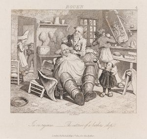 Friseursalon, Rouen, ca. 1821