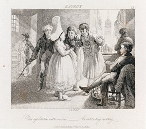 Interessantes Treffen - Bayeux, um 1821