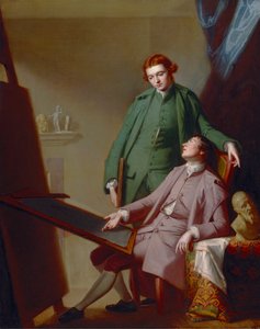 Ein Gespräch (Die Brüder des Künstlers Peter und James Romney) von George Romney