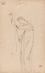 Gefangene oder niedergeschlagene Frau: Möglicherweise Andromache von George Romney