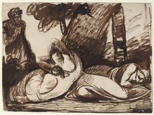 Cimon und Iphigenia: Szene aus Boccaccios Decameron von George Romney