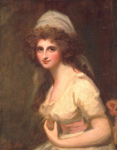Emma Hart in einem weißen Turban, ca. 1791 von George Romney