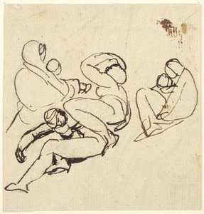 Studien von Frauen und Kindern im Leid von George Romney