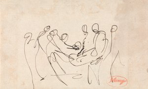 Figuren, die eine andere Figur tragen von George Romney