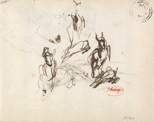 Tollender Ziegenbock: Drei Skizzen von George Romney