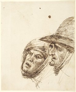 Köpfe von Mann und Frau von George Romney
