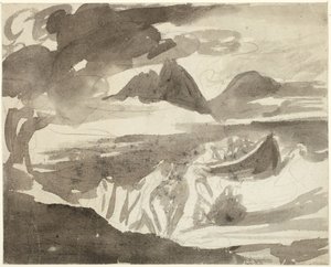 Lappländische Hexen, die einen Sturm heraufbeschwören