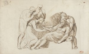 Lear wird von Cordelia geweckt von George Romney