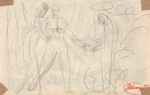 Pharmarus erhebt das Phantom vor Kunaza von George Romney
