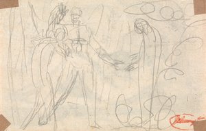 Pharmarus erhebt das Phantom vor Kunaza von George Romney